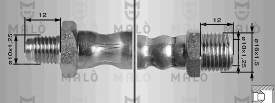 Bremsschlauch vorne Fiat 1100