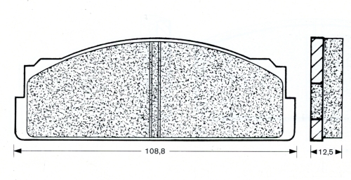 Satz Bremsklötze 124AS/AC 1.Serie