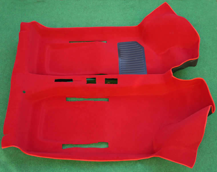 Bodenteppich rot Fiat 500
