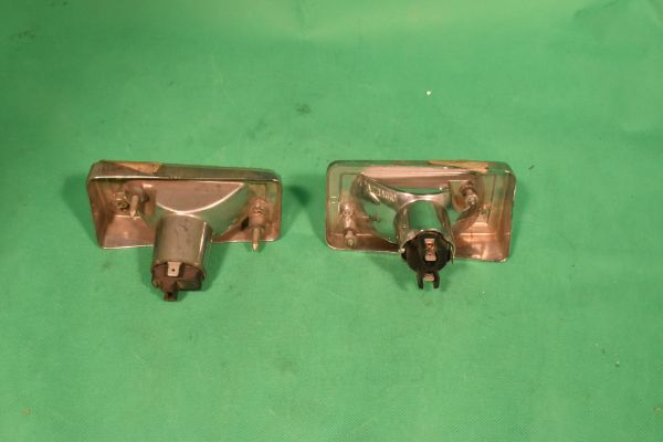 Paar Leuchten vorne Fiat 124 weiß
