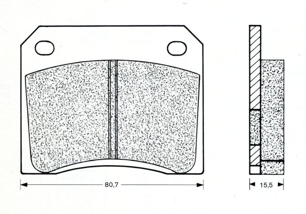 Bremsklotzsatz vorne Fiat 13/1500/C/2300 vorne