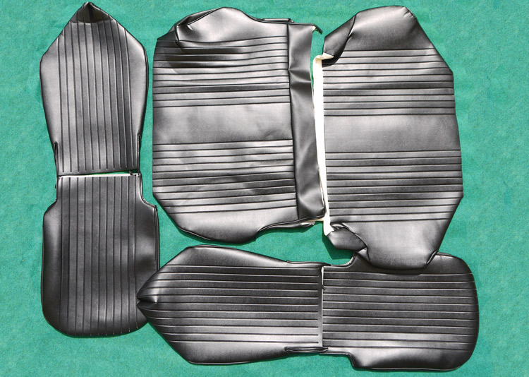 Sitzbezugsatz komplett, SKY schwarz, Premium Fiat 500