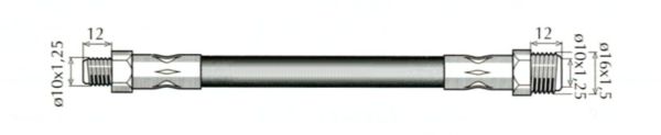 Bremsschlauch hinten 1100 103, 1200 Cabrio 1. Serie