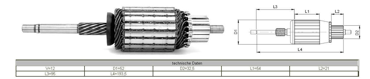 Anlasseranker 850, 900 E/T Marelli